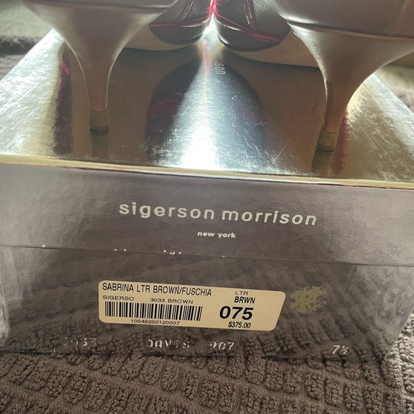 Sigerson Morrison kitten heels sz 7.5 - Picture 5 of 6